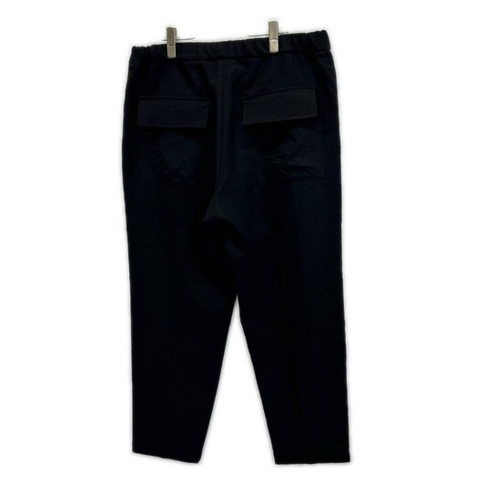 JILSANDER ジルサンダー JSMT311131MT44270012 Black Crinkle-Finish Wide Slacks Bottoms