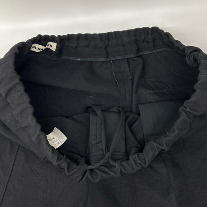 JILSANDER ジルサンダー JSMT311131MT44270012 ブラック シワ加工 ワイドスラックスパンツ ボトムス