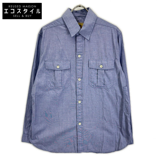 NIGEL CABOURN ナイジェルケーボン LYBRO　8049-13-10040 ブルー コットンシャツ トップス
