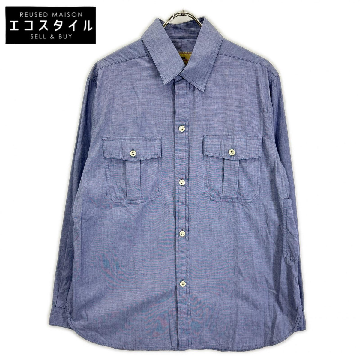 NIGEL CABOURN Nigel Cabourn LYBRO 8049-13-10040 Blue Cotton Shirt Top