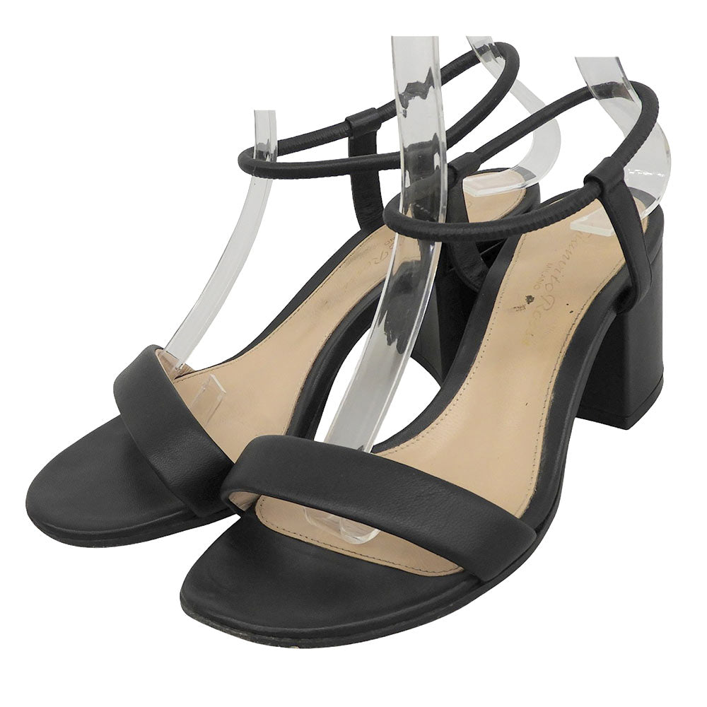 Gianvito Rossi ジャンヴィト・ロッシ NADIA60 レザー ヒール サンダル シューズ レディース ブラック 34 1/2 31296 27427 シューズ