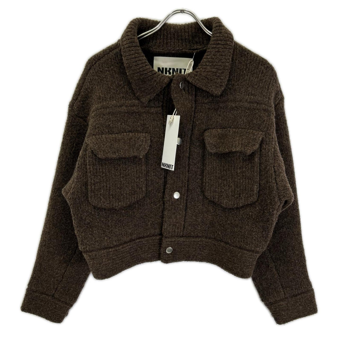 NKNIT ンニット N24-AW002 ブラウン ウールニットカーディガン トップス