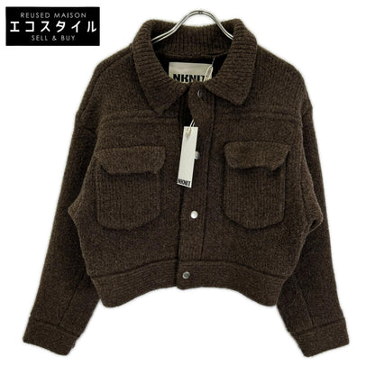 NKNIT ンニット N24-AW002 ブラウン ウールニットカーディガン トップス