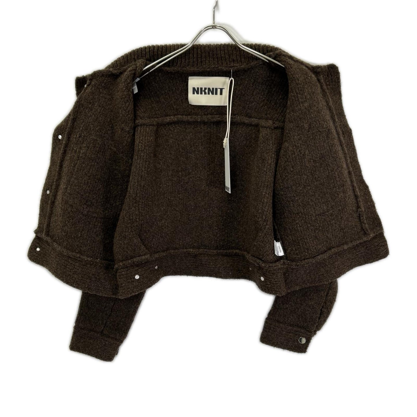 NKNIT ンニット N24-AW002 ブラウン ウールニットカーディガン トップス
