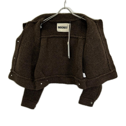 NKNIT ンニット N24-AW002 ブラウン ウールニットカーディガン トップス