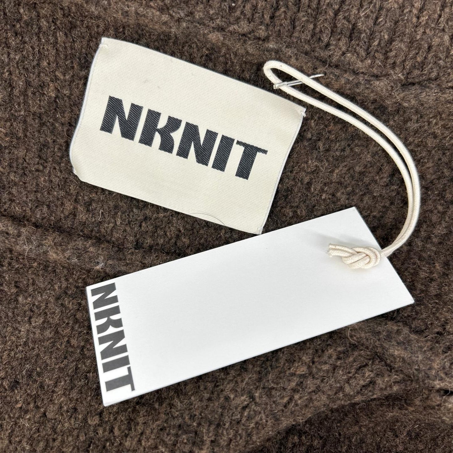 NKNIT ンニット N24-AW002 ブラウン ウールニットカーディガン トップス