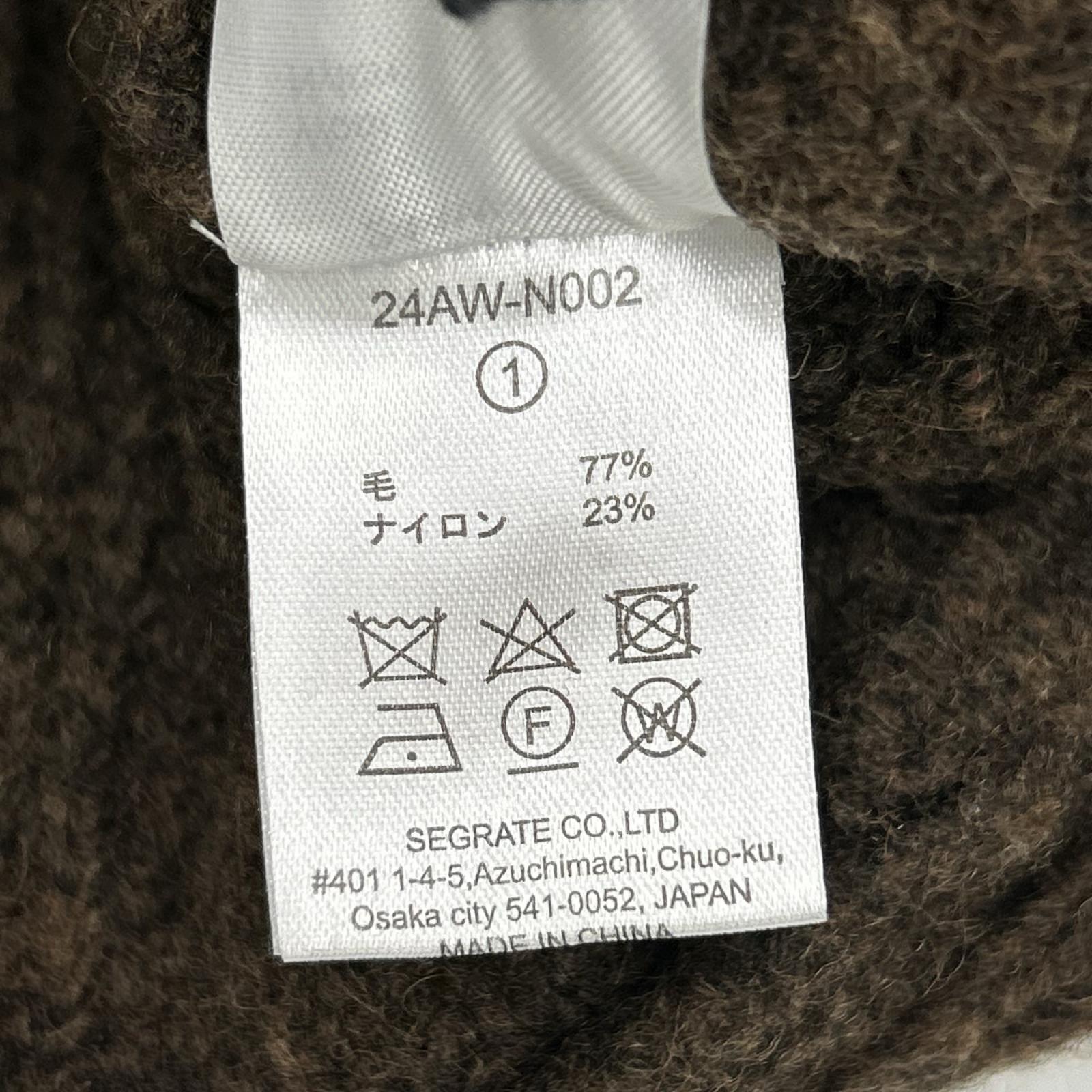 NKNIT ンニット N24-AW002 ブラウン ウールニットカーディガン トップス