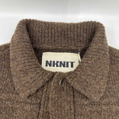 NKNIT ンニット N24-AW002 ブラウン ウールニットカーディガン トップス