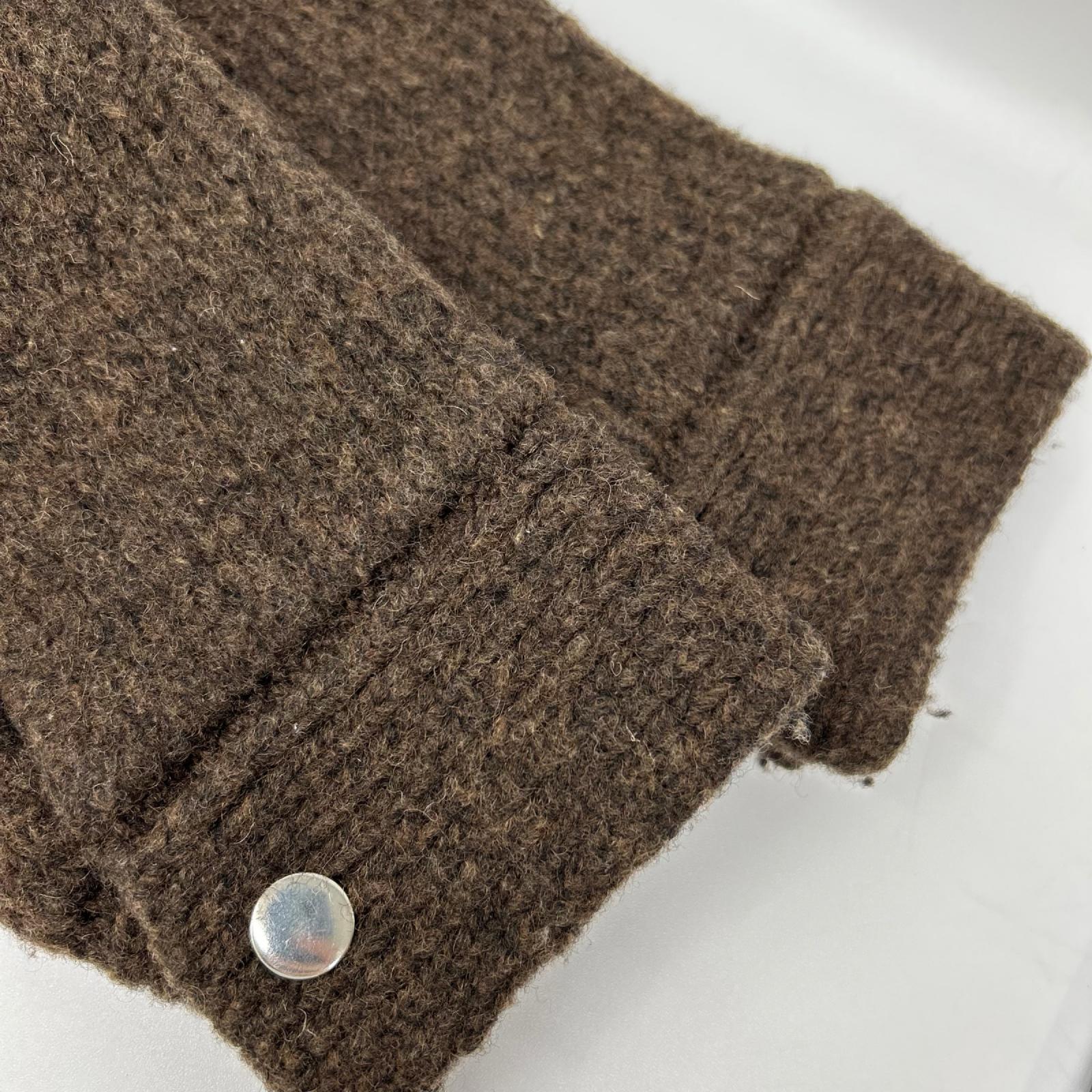 NKNIT ンニット N24-AW002 ブラウン ウールニットカーディガン トップス