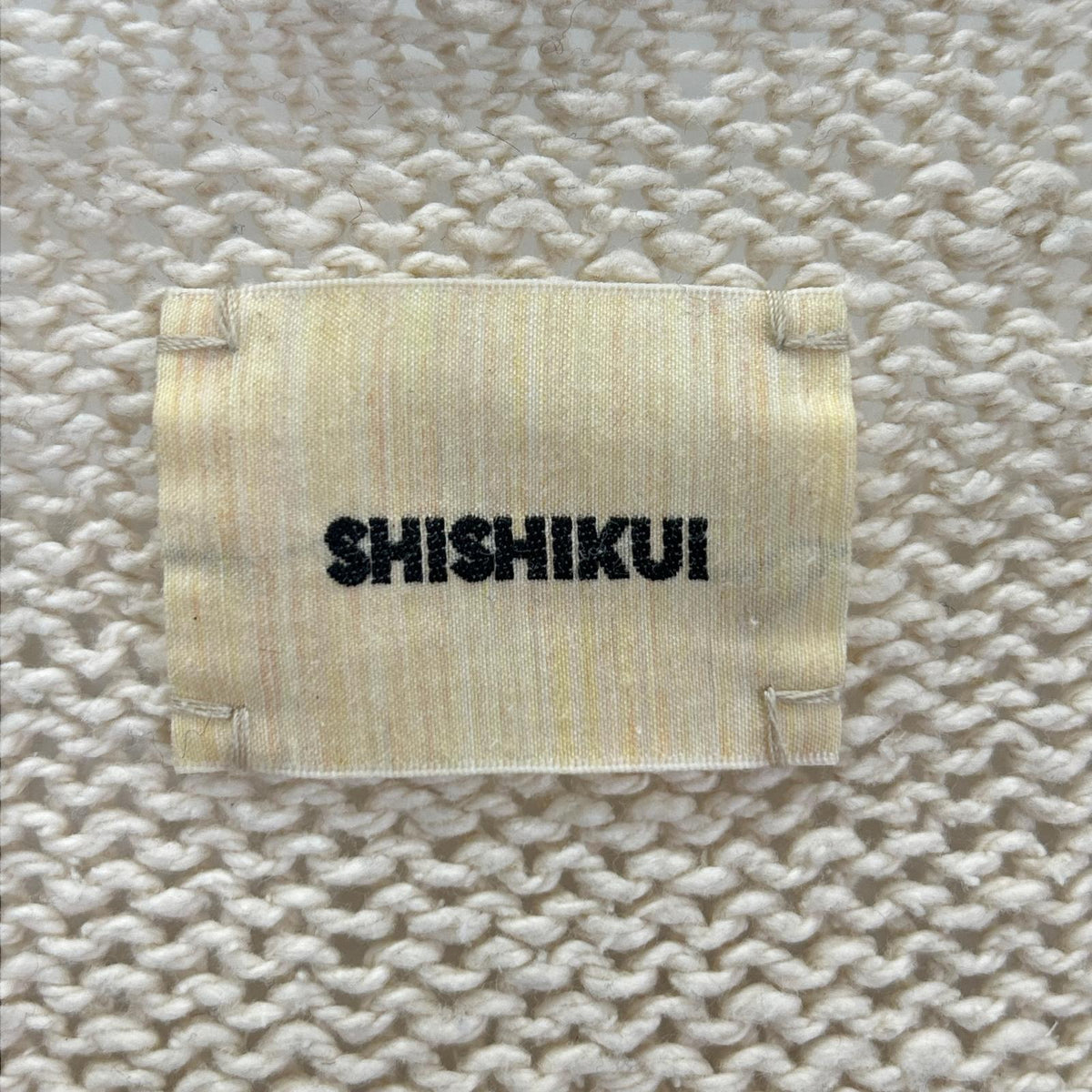 THE SHISHIKUI シシクイ オフホワイト MANYBOTAN コットン ローゲージニットカーディガン トップス