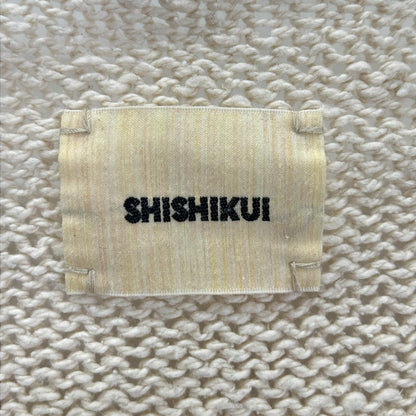 THE SHISHIKUI シシクイ オフホワイト MANYBOTAN コットン ローゲージニットカーディガン トップス