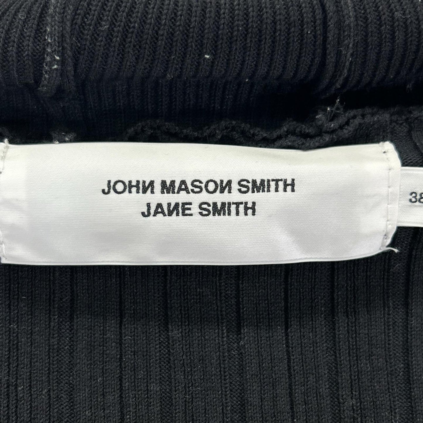 JOHN MASON SMITH ジョンメイソンスミス 25WKN-#113L ブラック/ホワイト 16G RIB HOOD CARDIGAN トップス