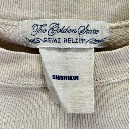 REMI RELIEF レミレリーフ ×SHISHIKUI ベージュ ショート丈 スウェットシャツ トップス