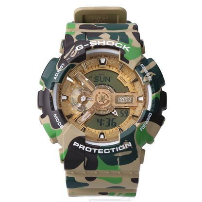 G-SHOCK ジーショック A BATHING APE アベイシングエイプ 【美品】GA-110APE 25周年記念 クオーツ アナデジ 腕時計