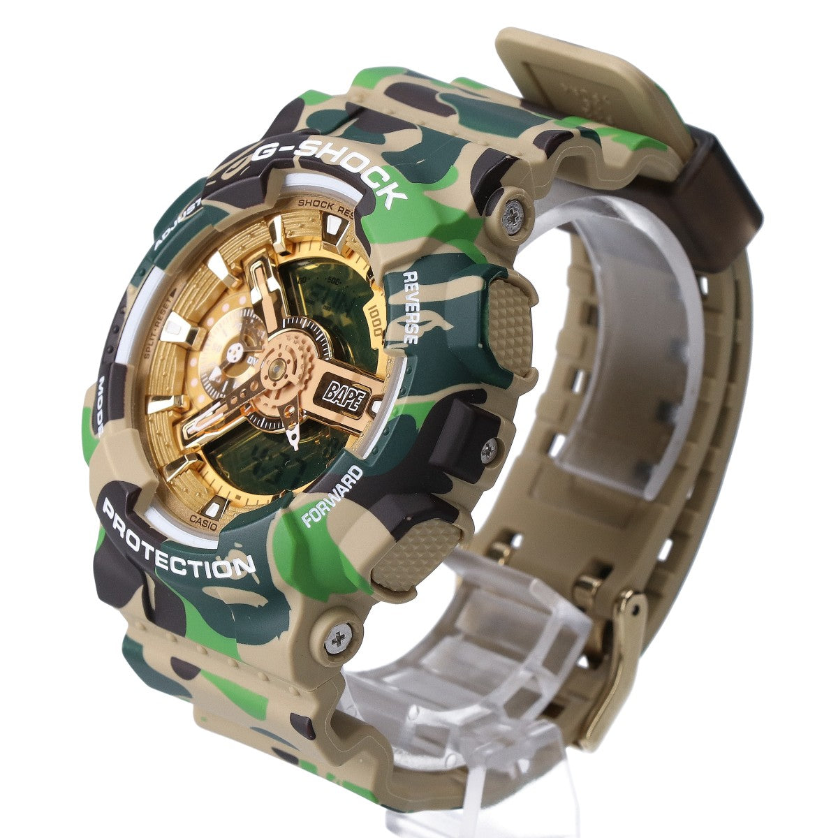 G-SHOCK ジーショック A BATHING APE アベイシングエイプ 【美品】GA-110APE 25周年記念 クオーツ アナデジ 腕時計