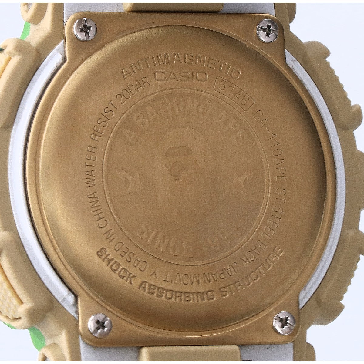 G-SHOCK ジーショック A BATHING APE アベイシングエイプ 【美品】GA-110APE 25周年記念 クオーツ アナデジ 腕時計