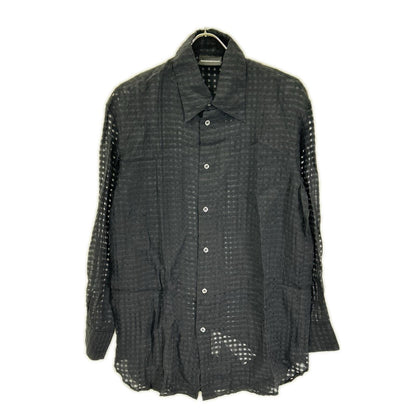 EMPORIOARMANI エンポリオアルマーニ E31F41F1356 ブラック ギンガムチェック シーアーシャツ トップス