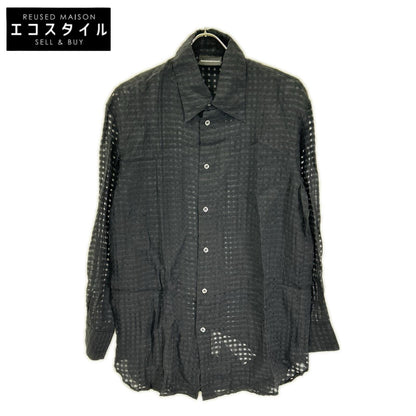 EMPORIOARMANI エンポリオアルマーニ E31F41F1356 ブラック ギンガムチェック シーアーシャツ トップス