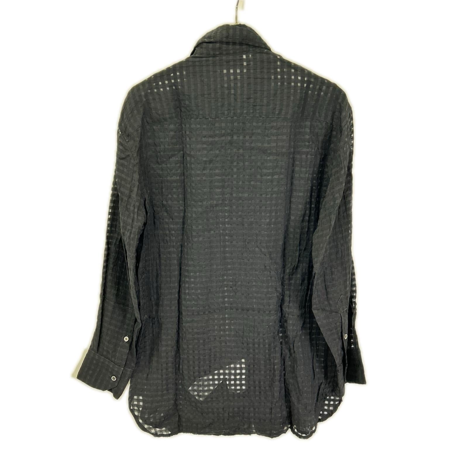 EMPORIOARMANI エンポリオアルマーニ E31F41F1356 ブラック ギンガムチェック シーアーシャツ トップス