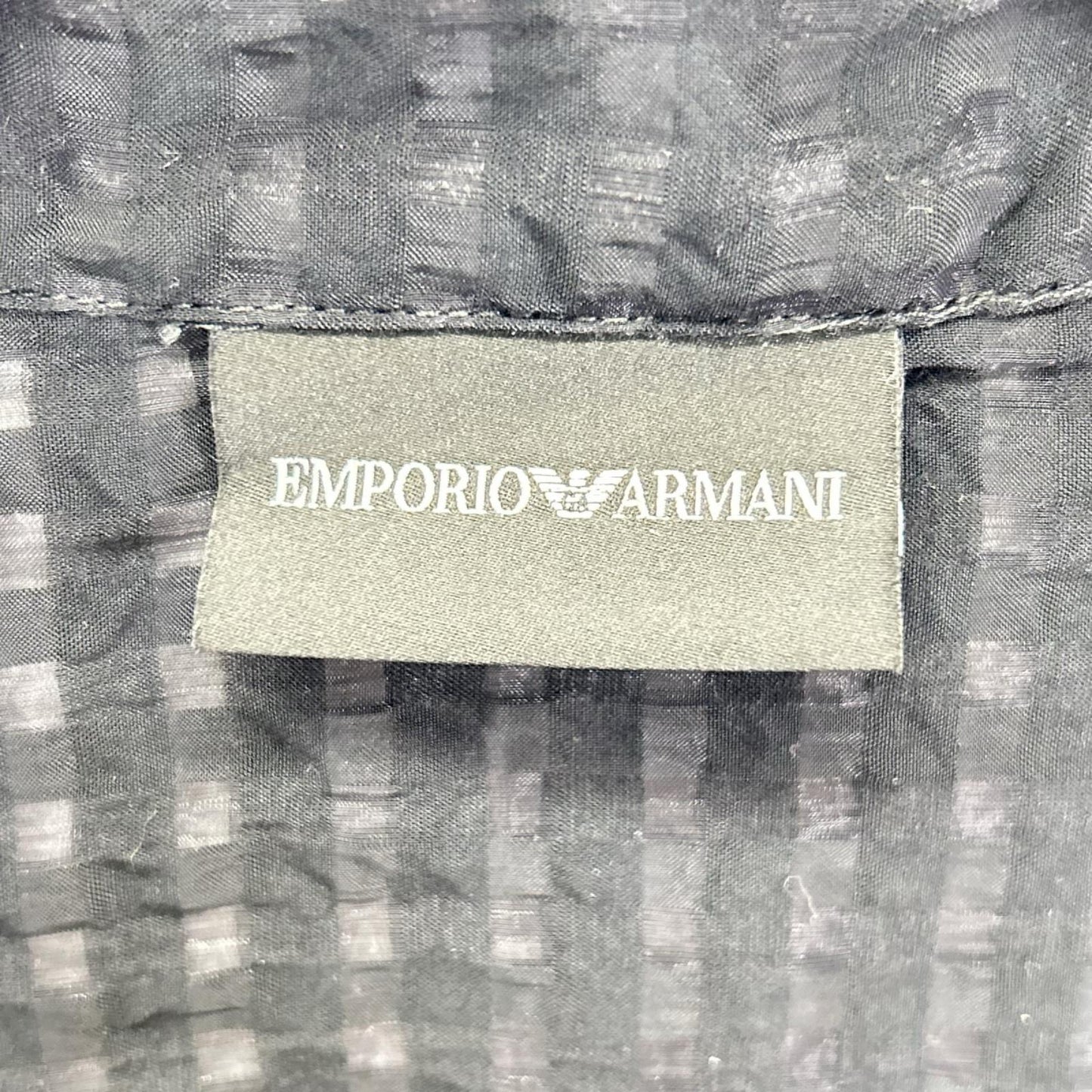 EMPORIOARMANI エンポリオアルマーニ E31F41F1356 ブラック ギンガムチェック シーアーシャツ トップス