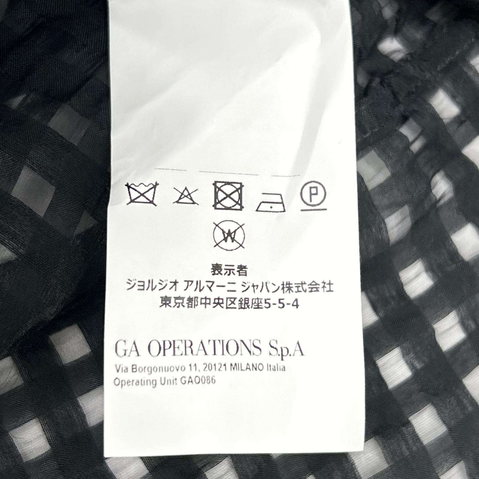 EMPORIOARMANI エンポリオアルマーニ E31F41F1356 ブラック ギンガムチェック シーアーシャツ トップス
