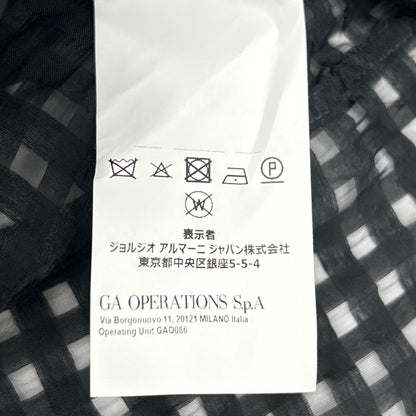 EMPORIOARMANI エンポリオアルマーニ E31F41F1356 ブラック ギンガムチェック シーアーシャツ トップス