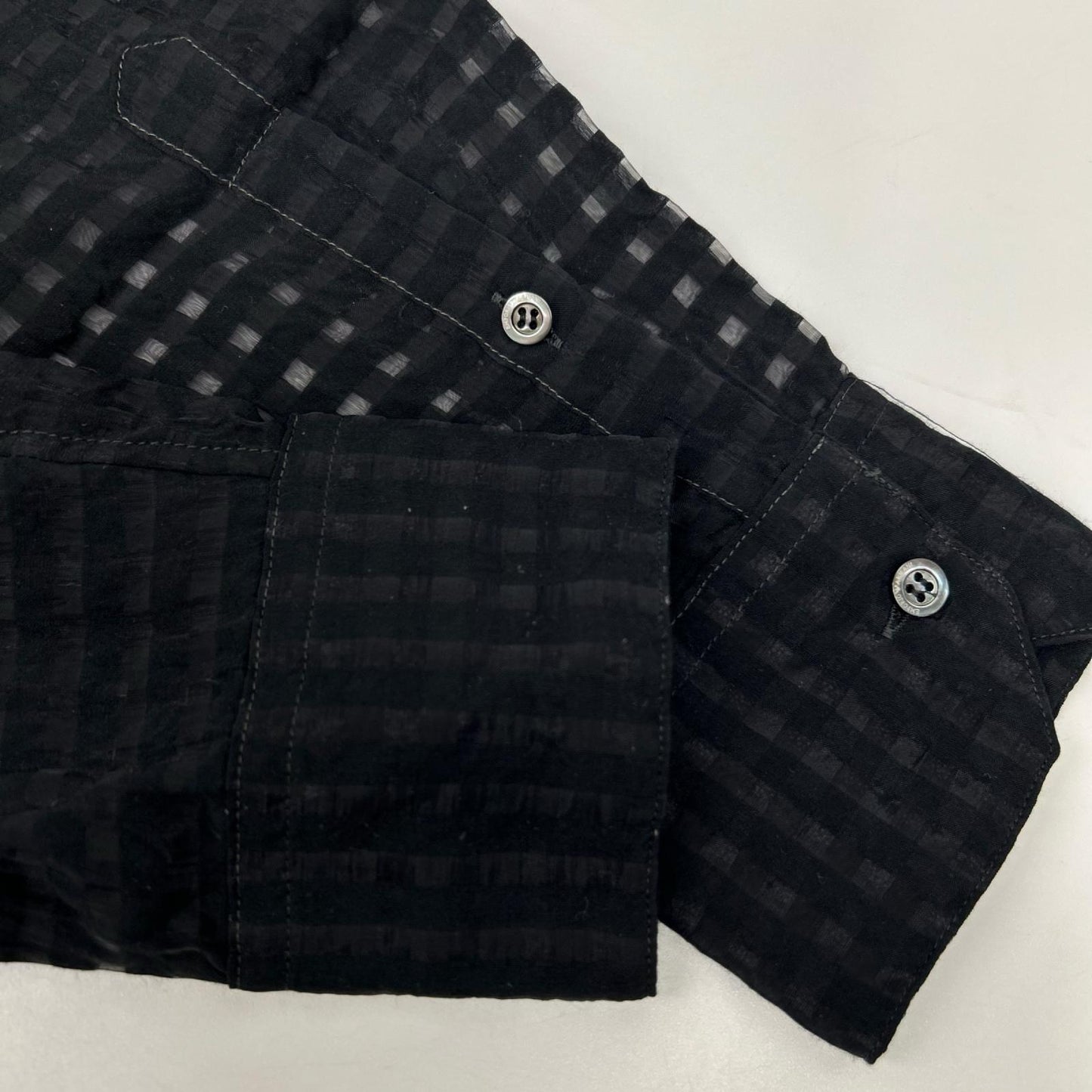 EMPORIOARMANI エンポリオアルマーニ E31F41F1356 ブラック ギンガムチェック シーアーシャツ トップス