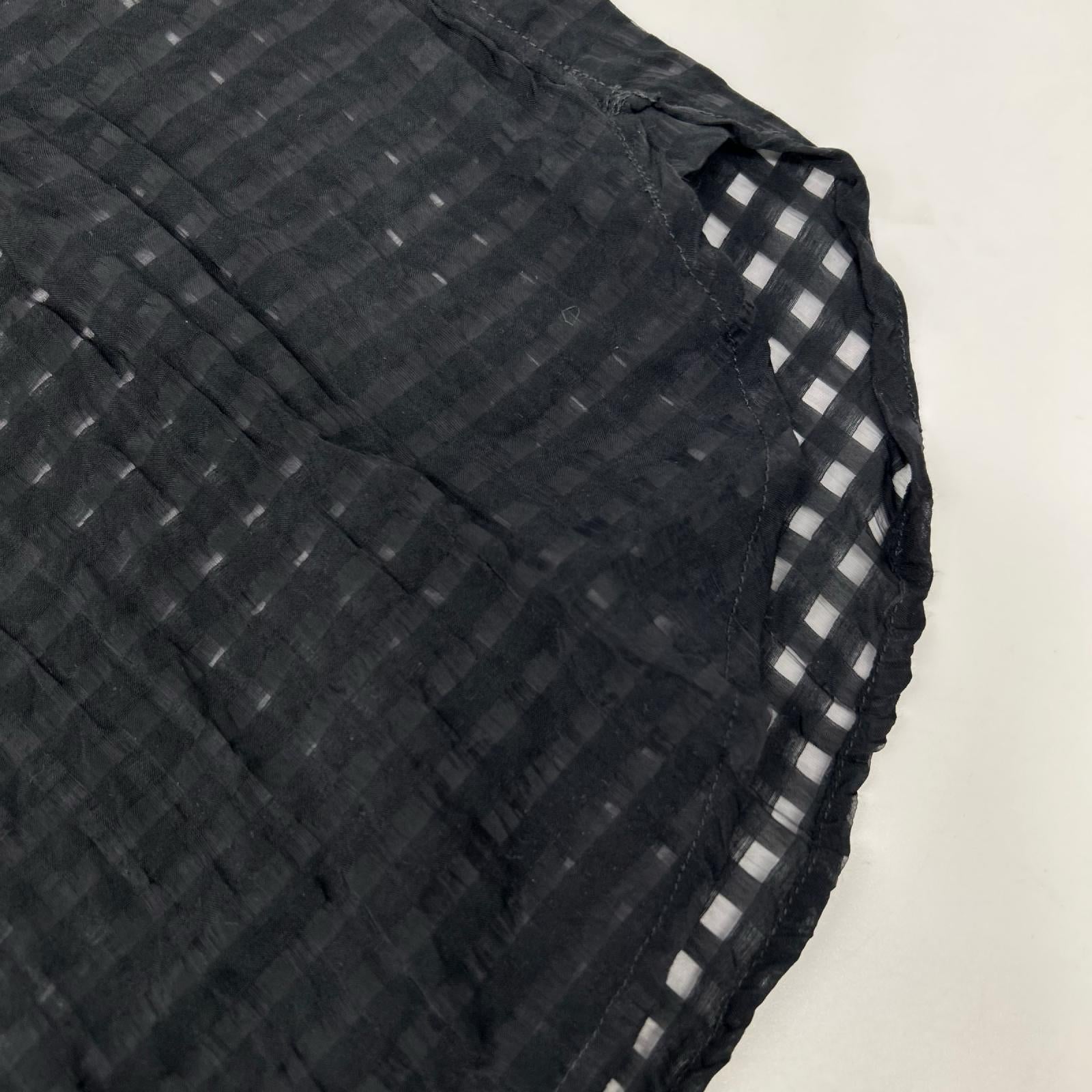 EMPORIOARMANI エンポリオアルマーニ E31F41F1356 ブラック ギンガムチェック シーアーシャツ トップス