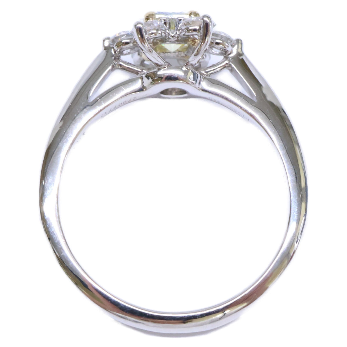 TIFFANY&Co. ティファニー 新品仕上げ済み PT950 x 750WG 0.41ct イエローダイヤモンド バターカップ リング 指輪
