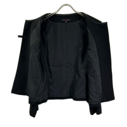 YUKITORII ユキトリイ 21-609-708-8 ブラック ノーカラージャケット ワンピース 喪服 ワンピース