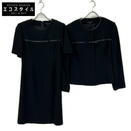 YUKITORII ユキトリイ 21-609-708-8 ブラック ノーカラージャケット ワンピース 喪服 ワンピース