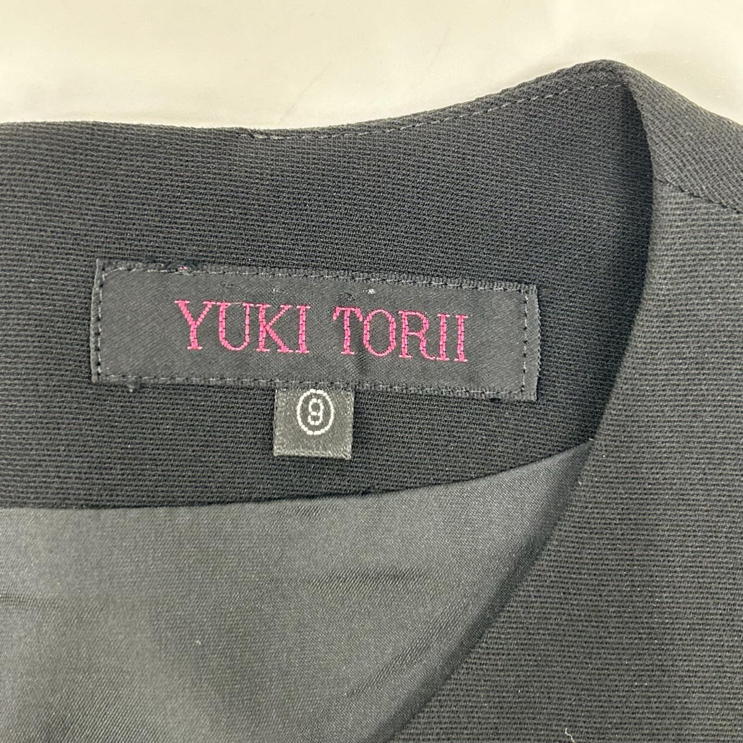 YUKITORII ユキトリイ 21-609-708-8 ブラック ノーカラージャケット ワンピース 喪服 ワンピース