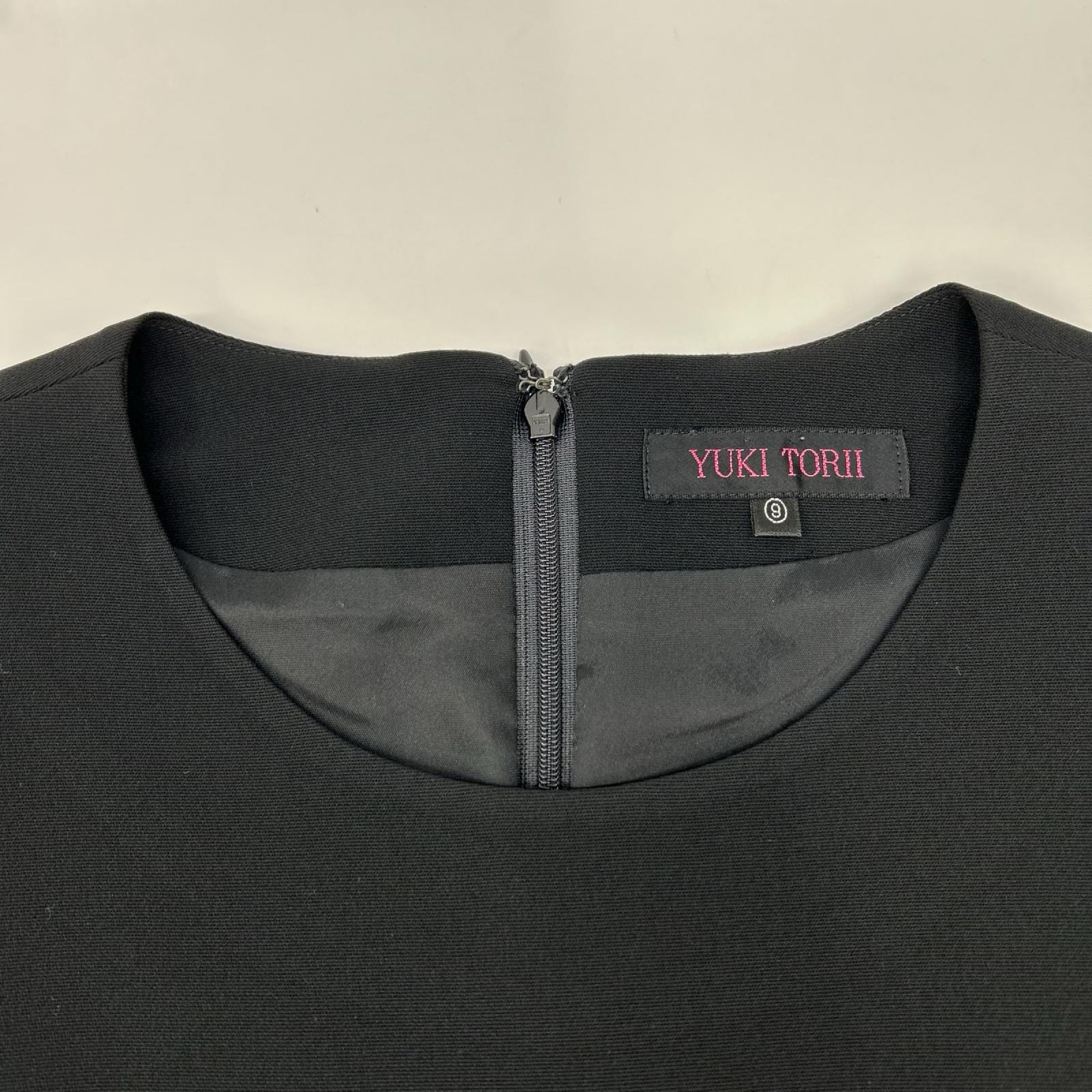 YUKITORII ユキトリイ 21-609-708-8 ブラック ノーカラージャケット ワンピース 喪服 ワンピース