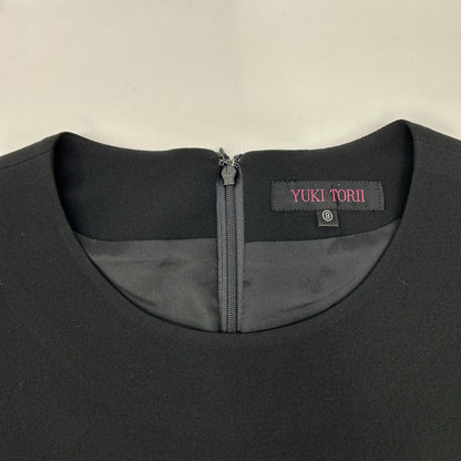 YUKITORII ユキトリイ 21-609-708-8 ブラック ノーカラージャケット ワンピース 喪服 ワンピース