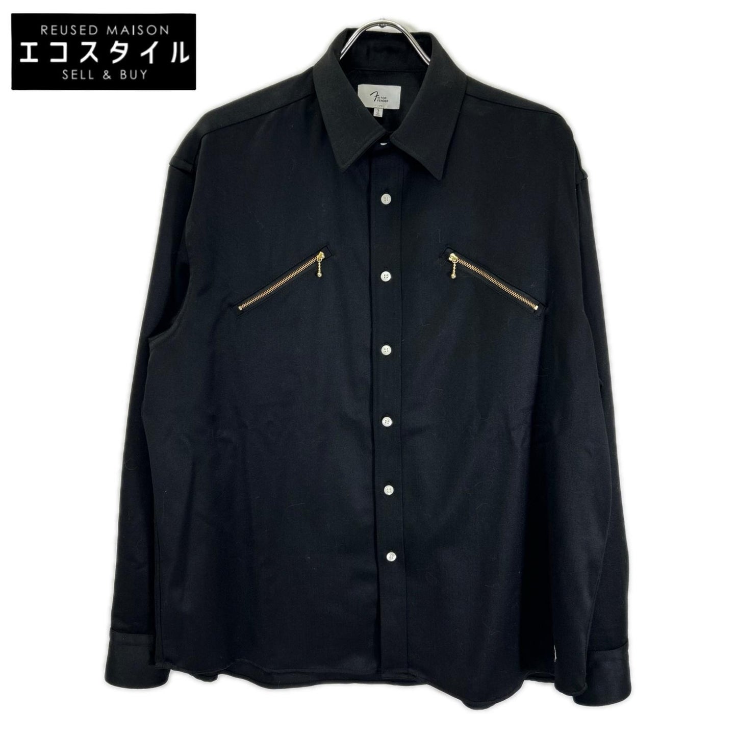 F IS FOR FENDER エフイズフォーフェンダー 911895313 ブラック TelecasterR Zipper Shirts トップス