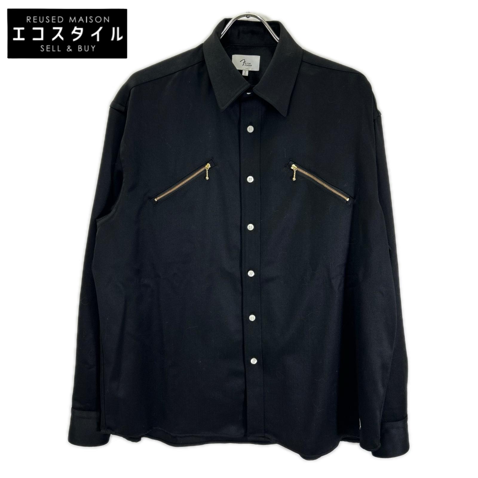 F IS FOR FENDER エフイズフォーフェンダー 911895313 ブラック TelecasterR Zipper Shirts トップス