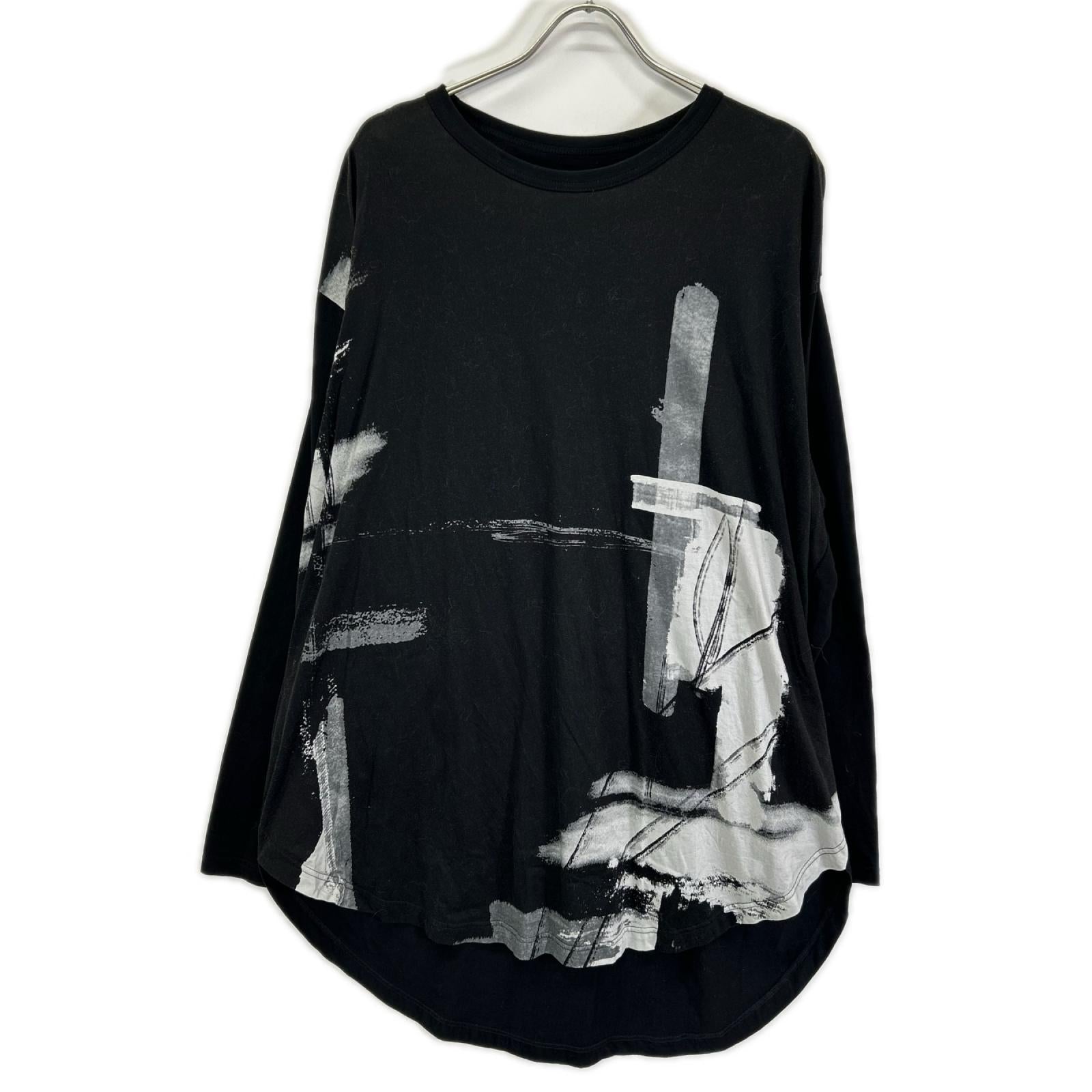 Ground Y グラウンドワイ GL-T06-012 ブラック Long Sleeve Jumbo Round T-Shirt トップス