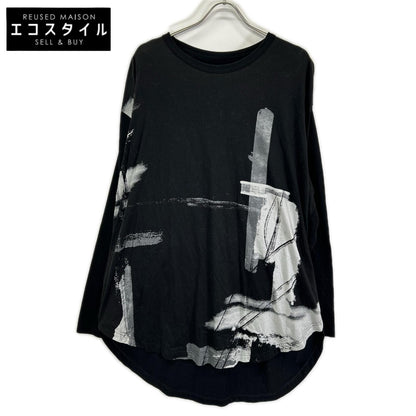 Ground Y グラウンドワイ GL-T06-012 ブラック Long Sleeve Jumbo Round T-Shirt トップス