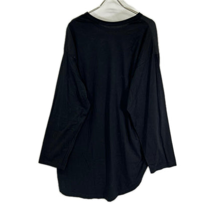 Ground Y グラウンドワイ GL-T06-012 ブラック Long Sleeve Jumbo Round T-Shirt トップス