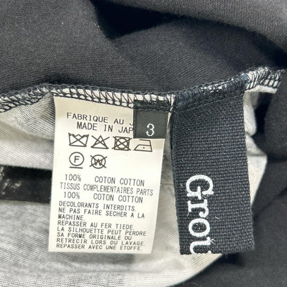 Ground Y グラウンドワイ GL-T06-012 ブラック Long Sleeve Jumbo Round T-Shirt トップス
