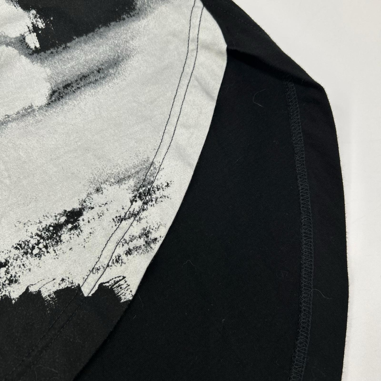 Ground Y グラウンドワイ GL-T06-012 ブラック Long Sleeve Jumbo Round T-Shirt トップス