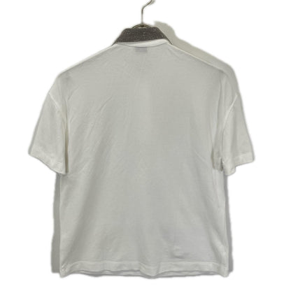 BRUNELLO CUCINELLI ブルネロクチネリ M0T63BG605JAP ホワイト モニーレ襟 半袖ポロシャツ トップス