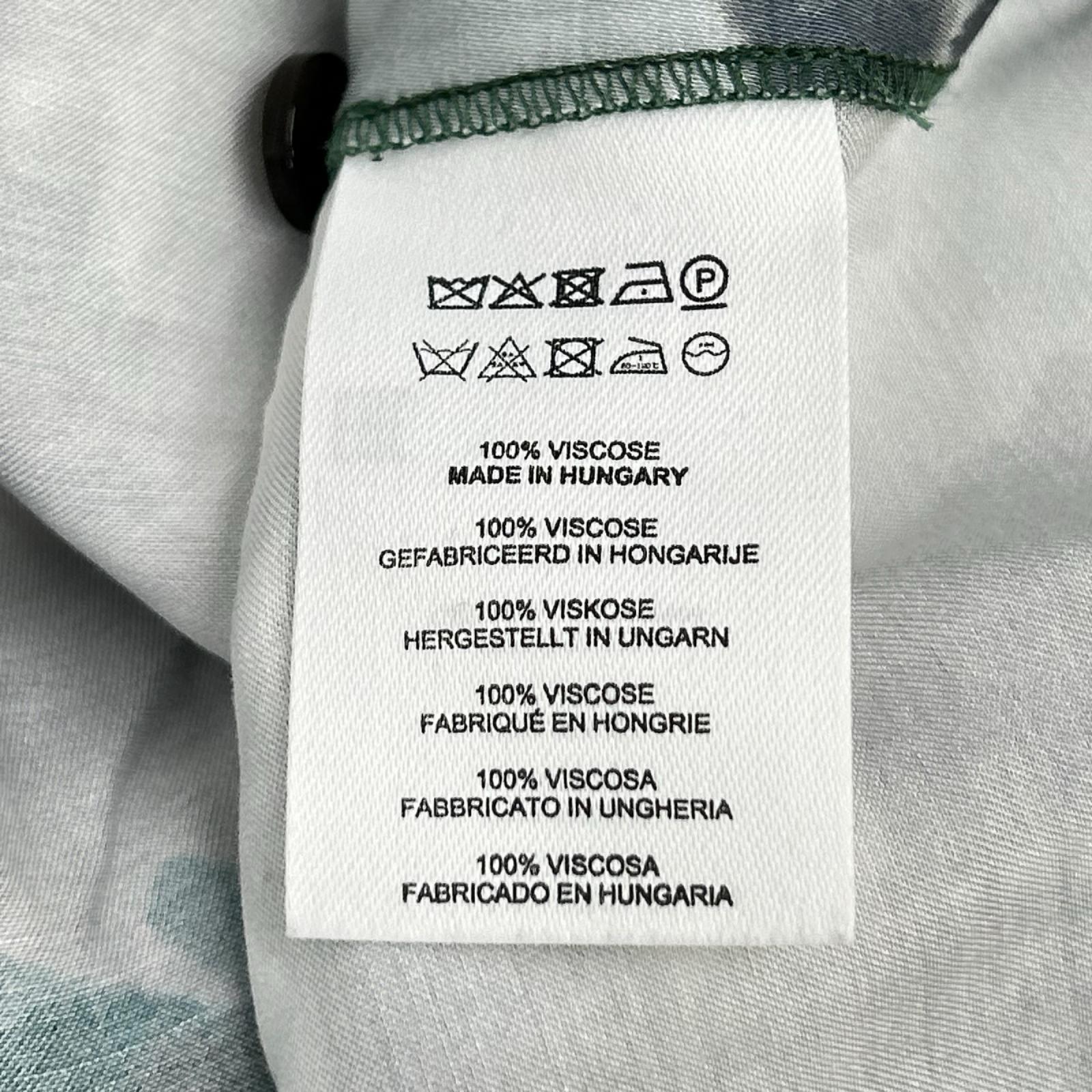 DRIES VAN NOTEN ドリスヴァンノッテン グリーン系 リーフ柄 ビスコース シャツワンピース ワンピース