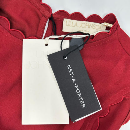 ULLA JOHNSON ウラ・ジョンソン 1695847 レッド ビスコース ノースリーブワンピース ワンピース