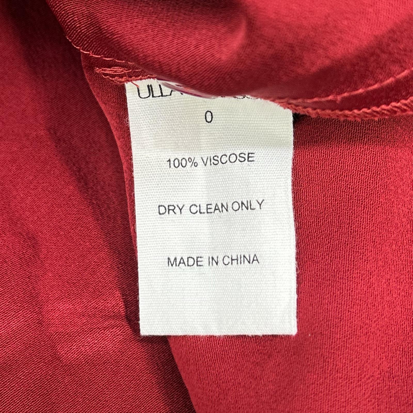 ULLA JOHNSON ウラ・ジョンソン 1695847 レッド ビスコース ノースリーブワンピース ワンピース