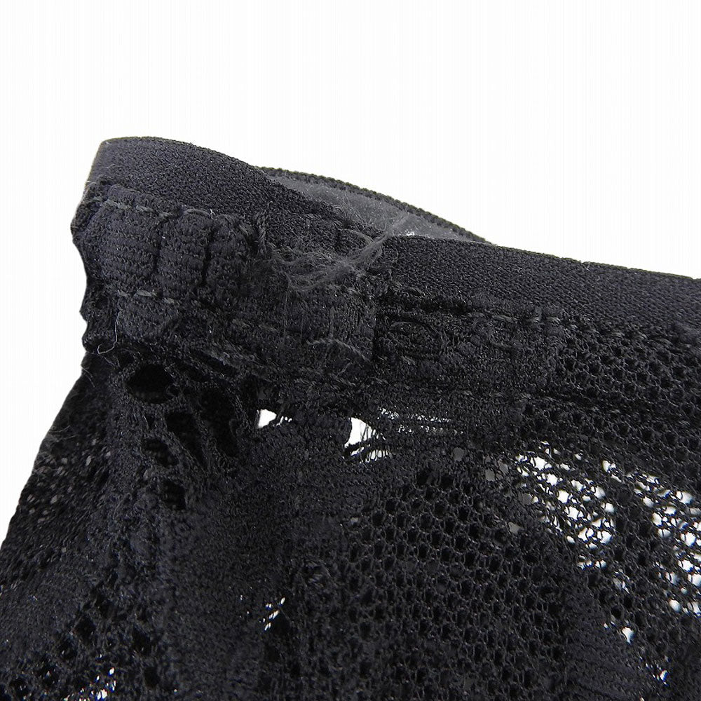 DOLCE&GABBANA ドルチェアンドガッバーナ 新品同様 花柄 レース ヒール アンクルブーツ シューズ レディース ブラック 36 1/2 シューズ