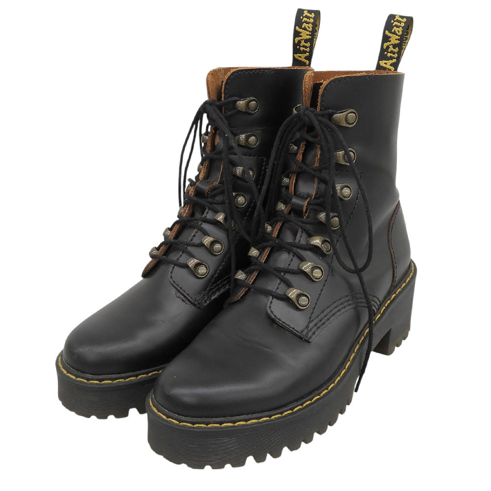 Dr.Martens ドクターマーチン LEONA レースアップ ブーツ シューズ レディース ブラック 4 シューズ