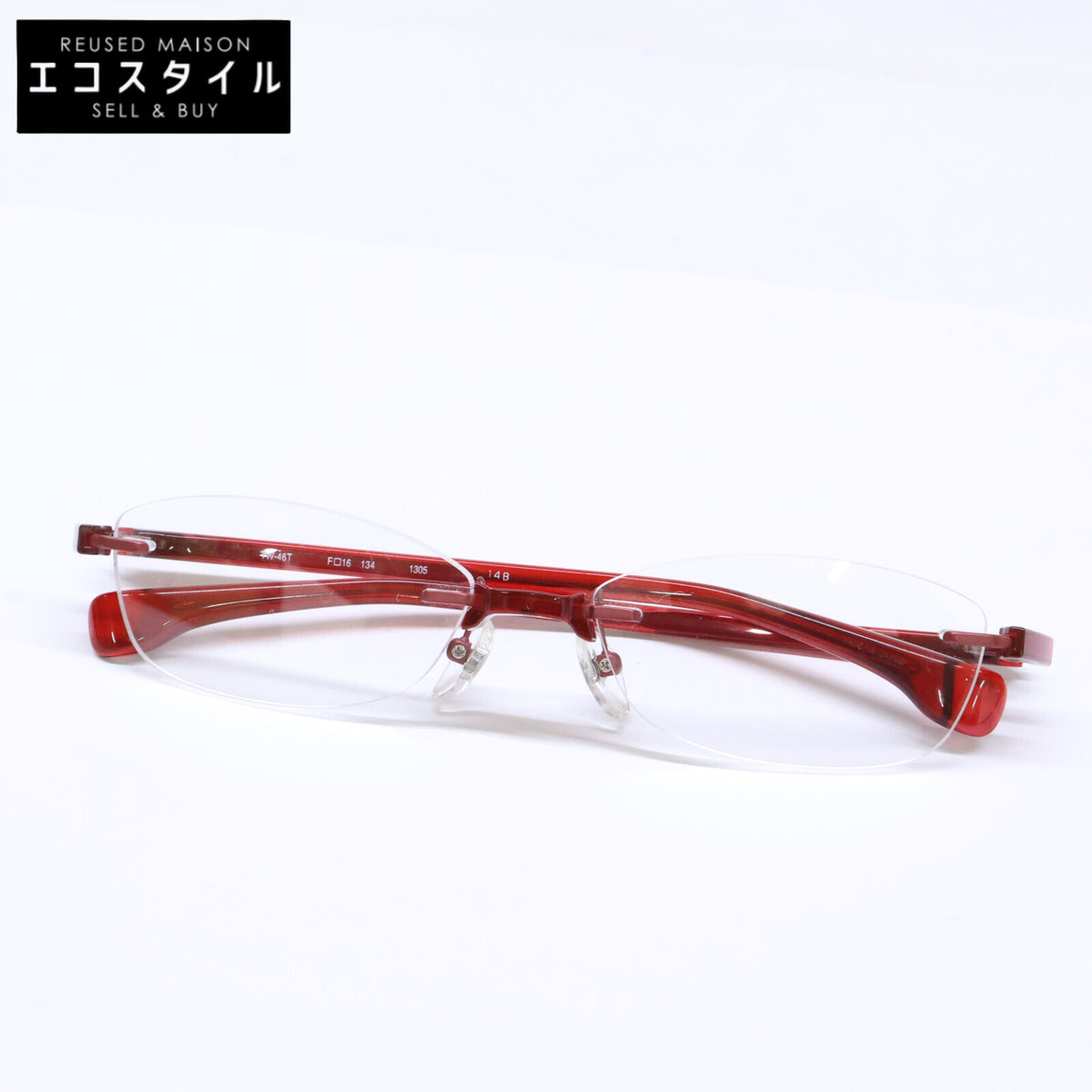 999.9 フォーナインズ 【新品同様】TW-46T 1305 リムレス アイウェア 眼鏡