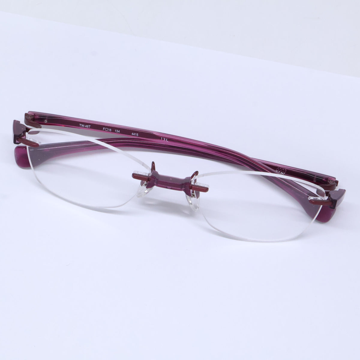 999.9 フォーナインズ 【新品同様】TW-46T 4415 リムレス アイウェア 眼鏡