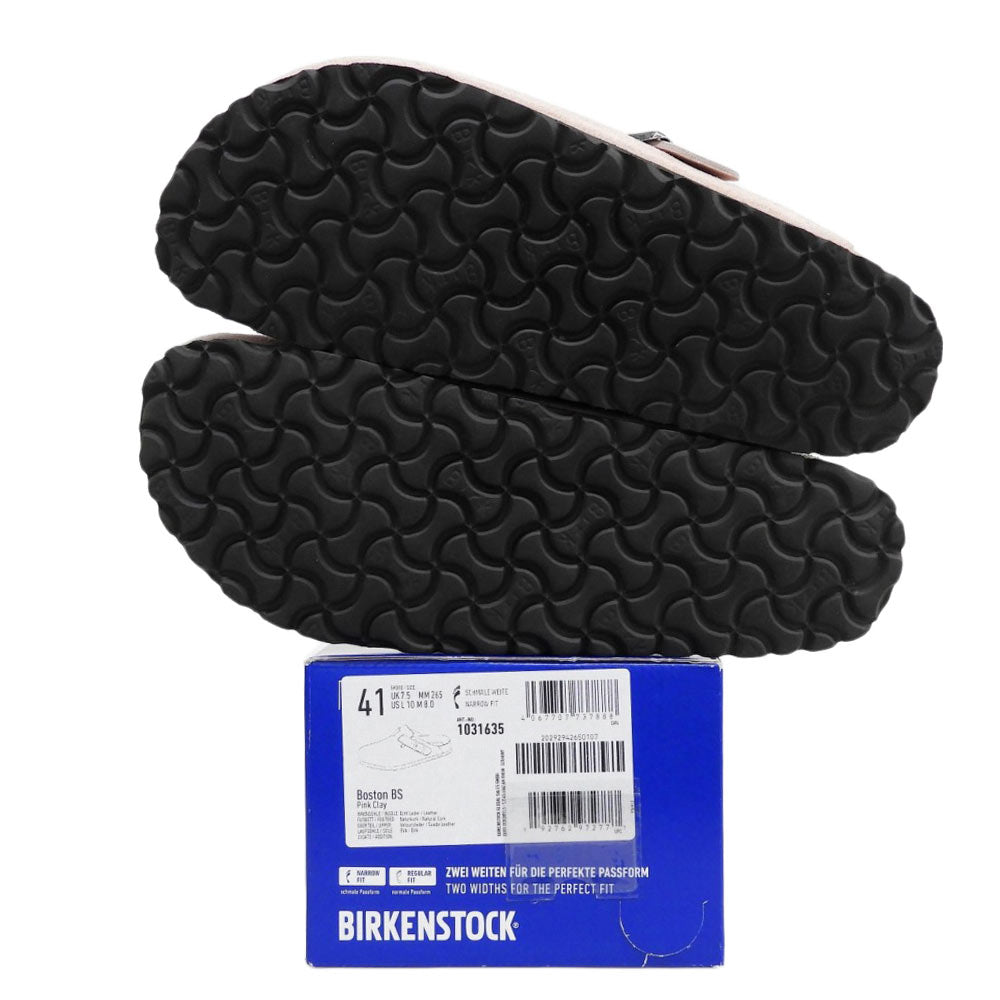 BIRKEN STOCK ビルケンシュトック 美品 Boston LEVE Pink Clay ナロー サンダル シューズ メンズ ピンク 41 1031635 シューズ